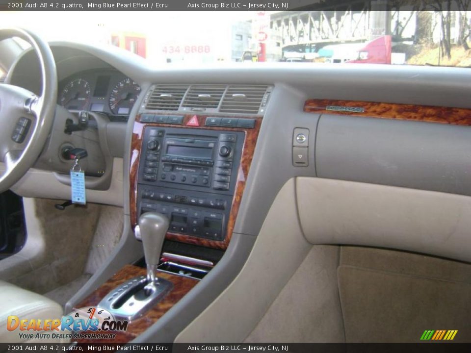 2001 Audi A8 4.2 quattro Ming Blue Pearl Effect / Ecru Photo #13