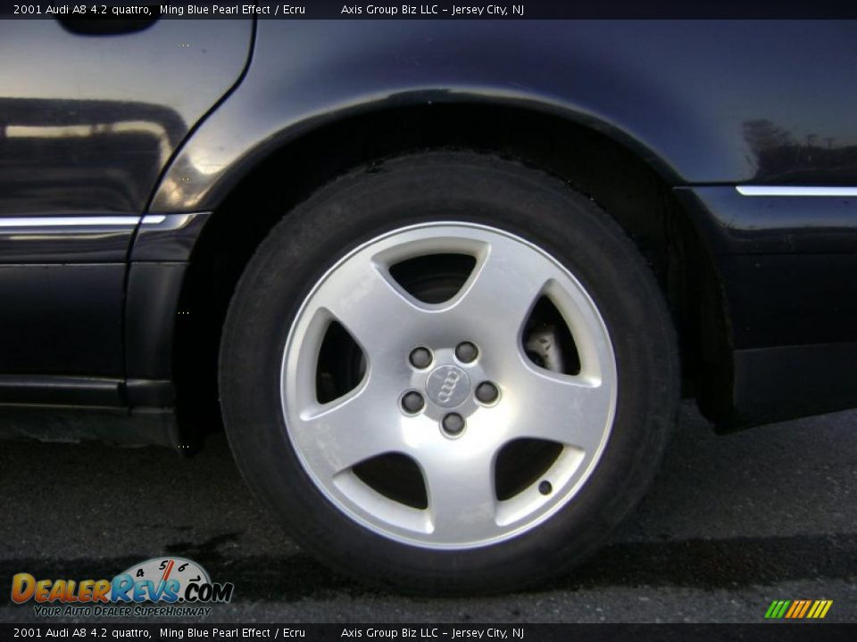 2001 Audi A8 4.2 quattro Ming Blue Pearl Effect / Ecru Photo #16
