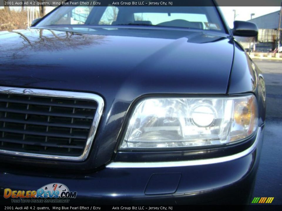 2001 Audi A8 4.2 quattro Ming Blue Pearl Effect / Ecru Photo #17