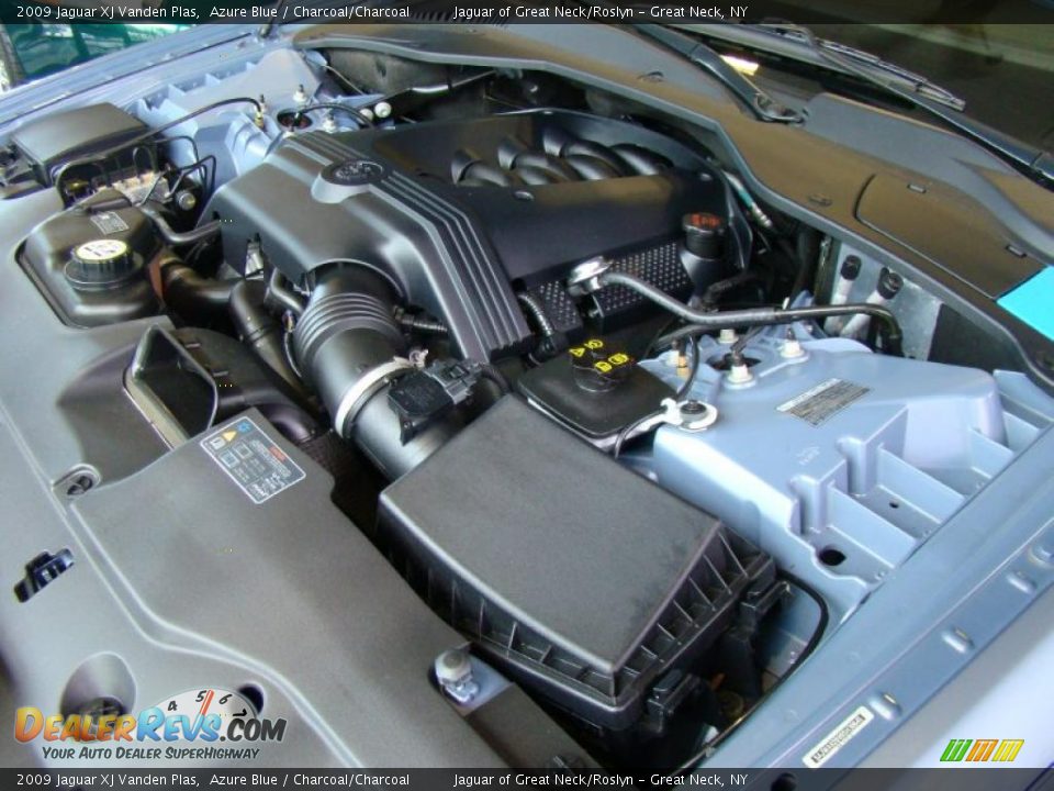 2009 Jaguar XJ Vanden Plas Azure Blue / Charcoal/Charcoal Photo #25