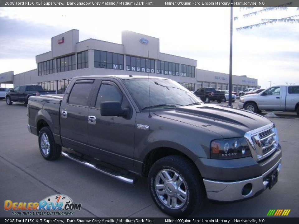 2008 Ford F150 XLT SuperCrew Dark Shadow Grey Metallic / Medium/Dark Flint Photo #1