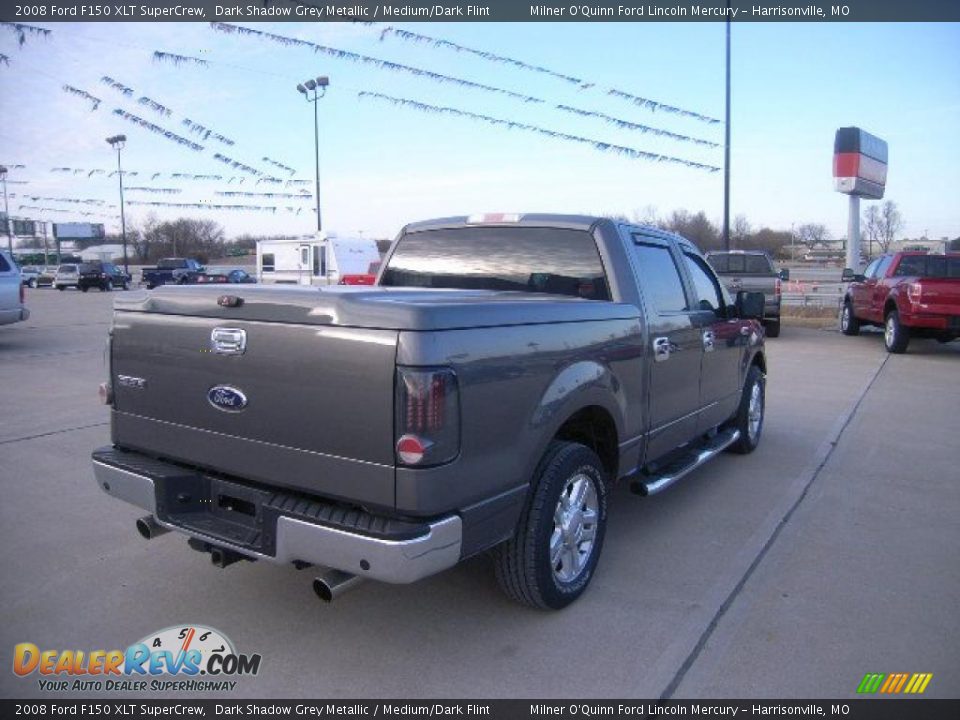 2008 Ford F150 XLT SuperCrew Dark Shadow Grey Metallic / Medium/Dark Flint Photo #3