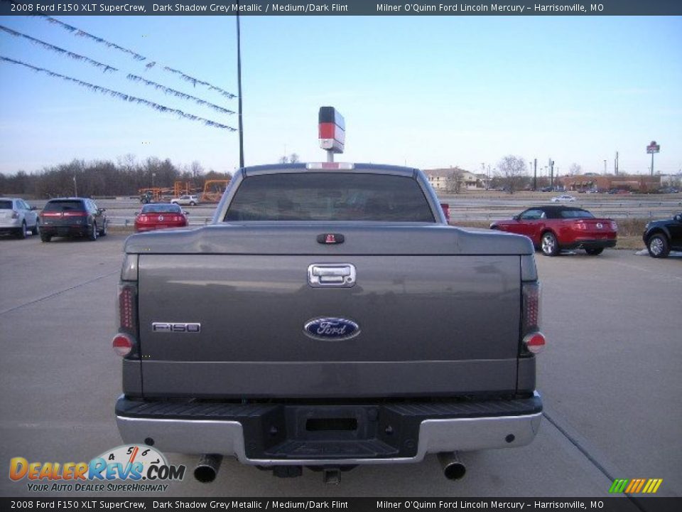 2008 Ford F150 XLT SuperCrew Dark Shadow Grey Metallic / Medium/Dark Flint Photo #4