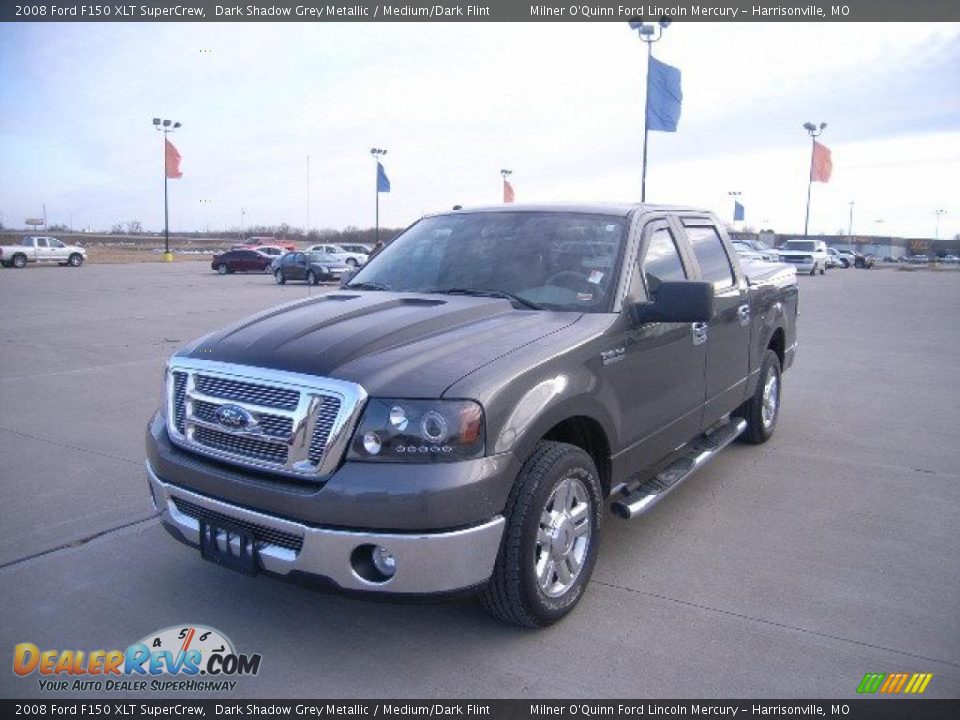 2008 Ford F150 XLT SuperCrew Dark Shadow Grey Metallic / Medium/Dark Flint Photo #7