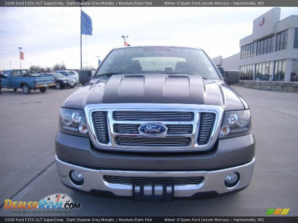 2008 Ford F150 XLT SuperCrew Dark Shadow Grey Metallic / Medium/Dark Flint Photo #8