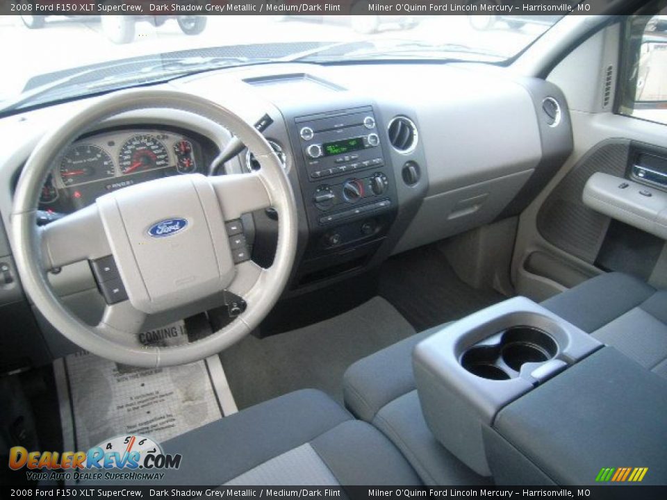 2008 Ford F150 XLT SuperCrew Dark Shadow Grey Metallic / Medium/Dark Flint Photo #17