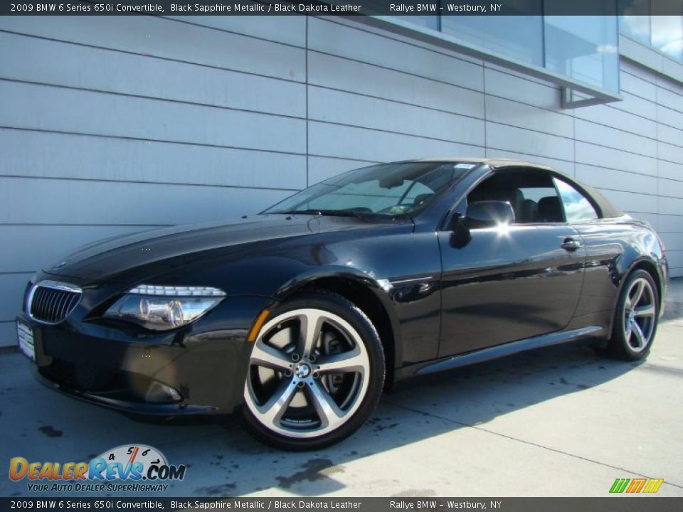 2009 BMW 6 Series 650i Convertible Black Sapphire Metallic / Black Dakota Leather Photo #1