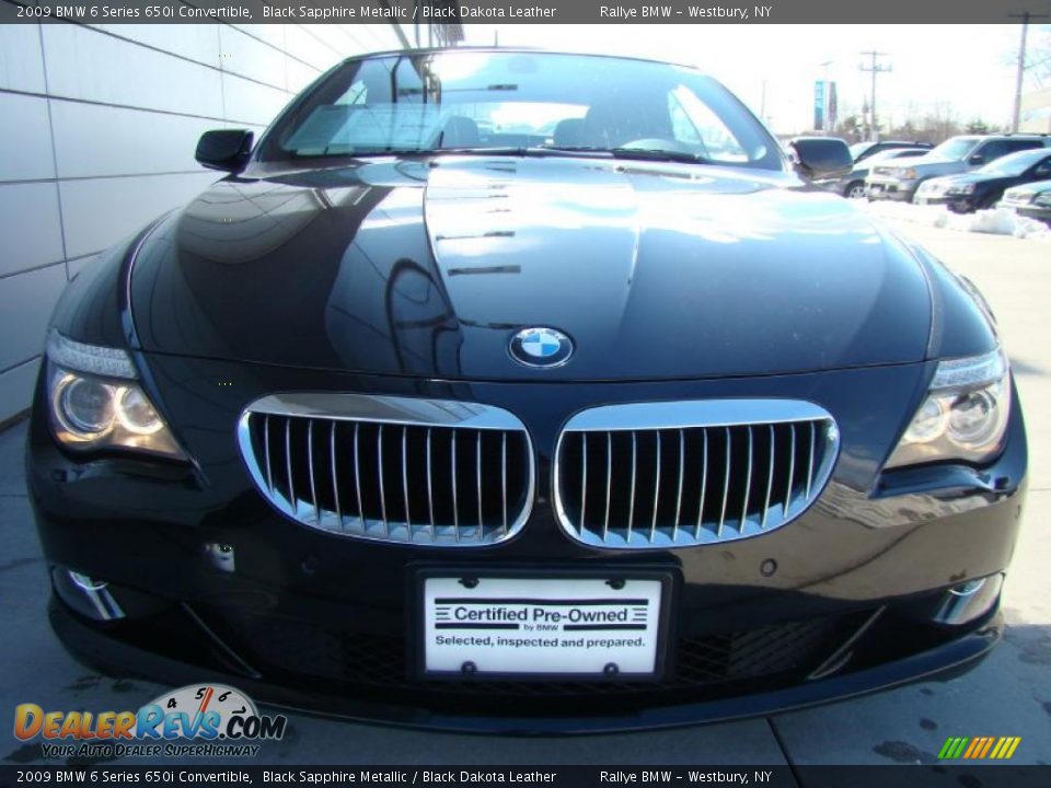 2009 BMW 6 Series 650i Convertible Black Sapphire Metallic / Black Dakota Leather Photo #2