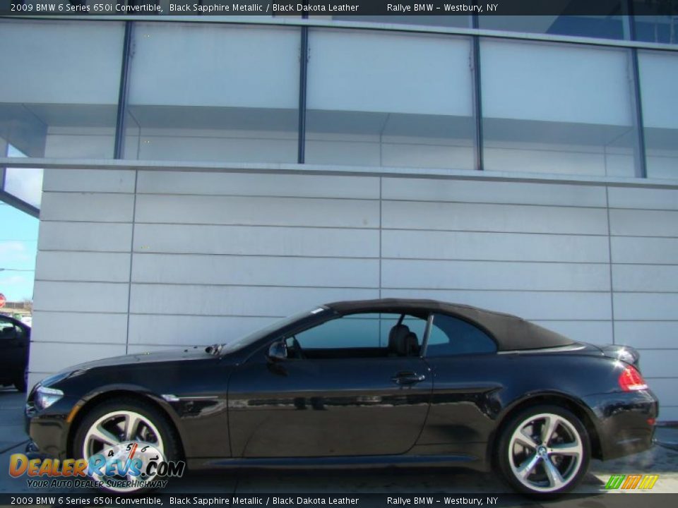 2009 BMW 6 Series 650i Convertible Black Sapphire Metallic / Black Dakota Leather Photo #3