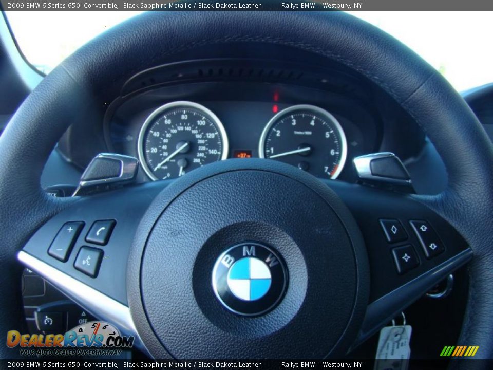 2009 BMW 6 Series 650i Convertible Black Sapphire Metallic / Black Dakota Leather Photo #11