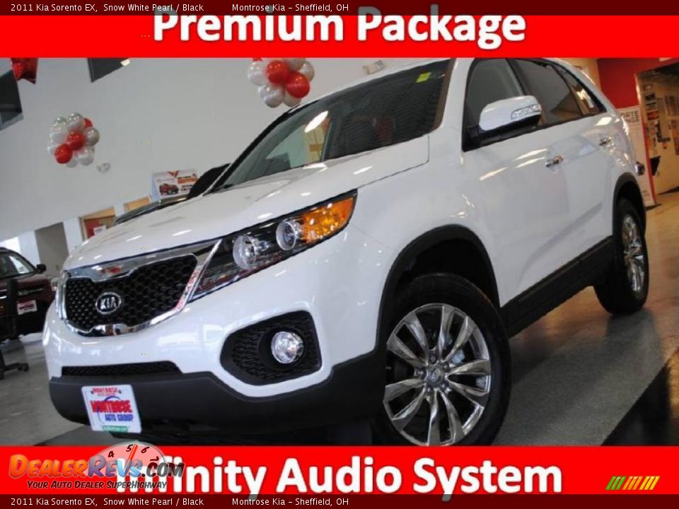 2011 Kia Sorento EX Snow White Pearl / Black Photo #1
