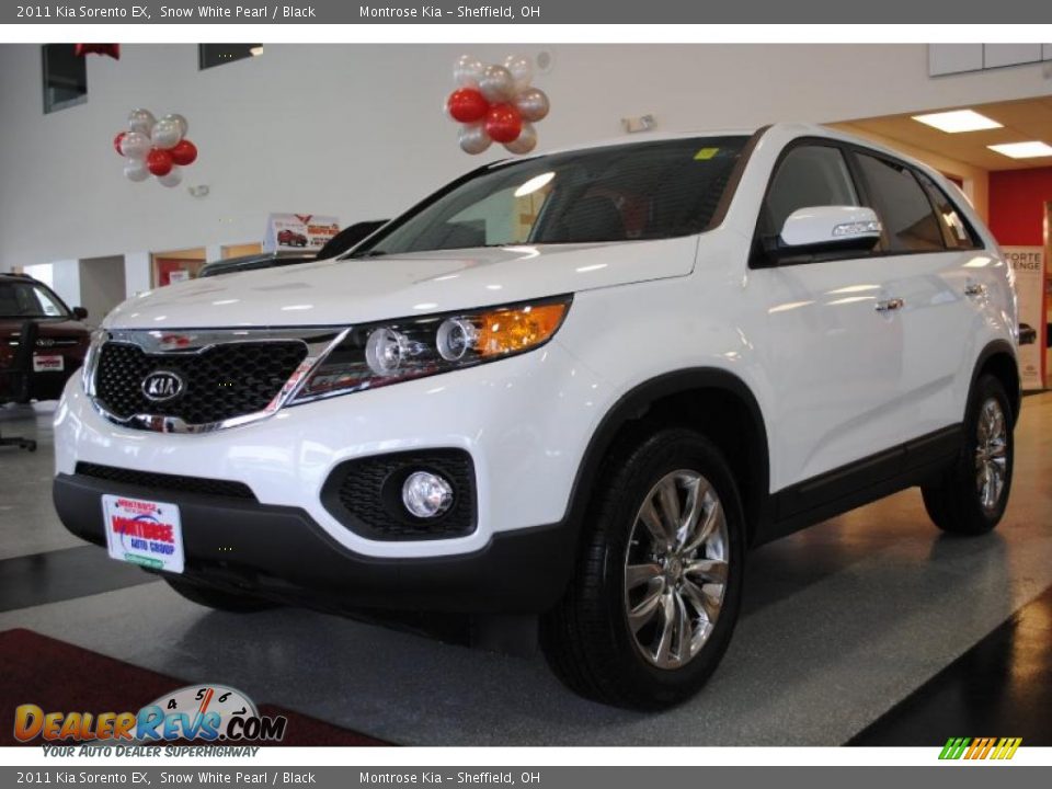 2011 Kia Sorento EX Snow White Pearl / Black Photo #3