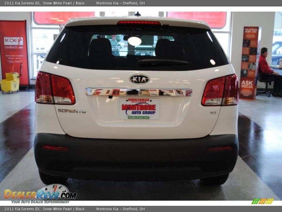 2011 Kia Sorento EX Snow White Pearl / Black Photo #6