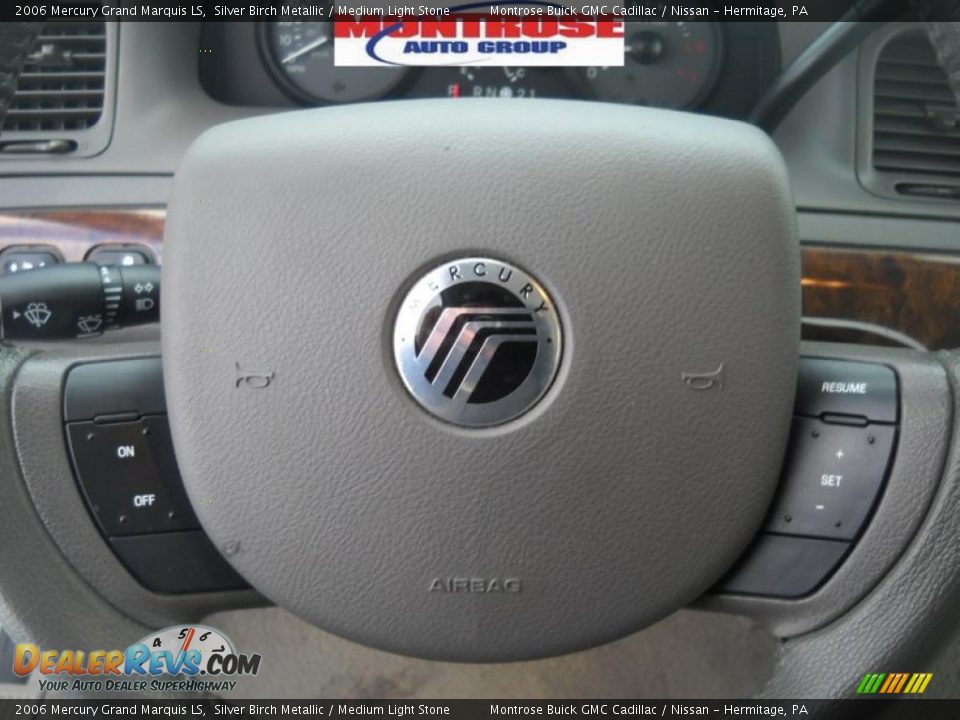 2006 Mercury Grand Marquis LS Silver Birch Metallic / Medium Light Stone Photo #29