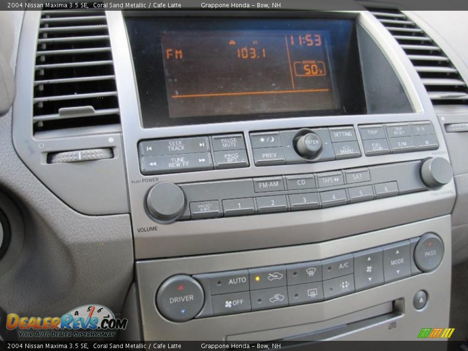 2004 Nissan Maxima 3.5 SE Coral Sand Metallic / Cafe Latte Photo #12