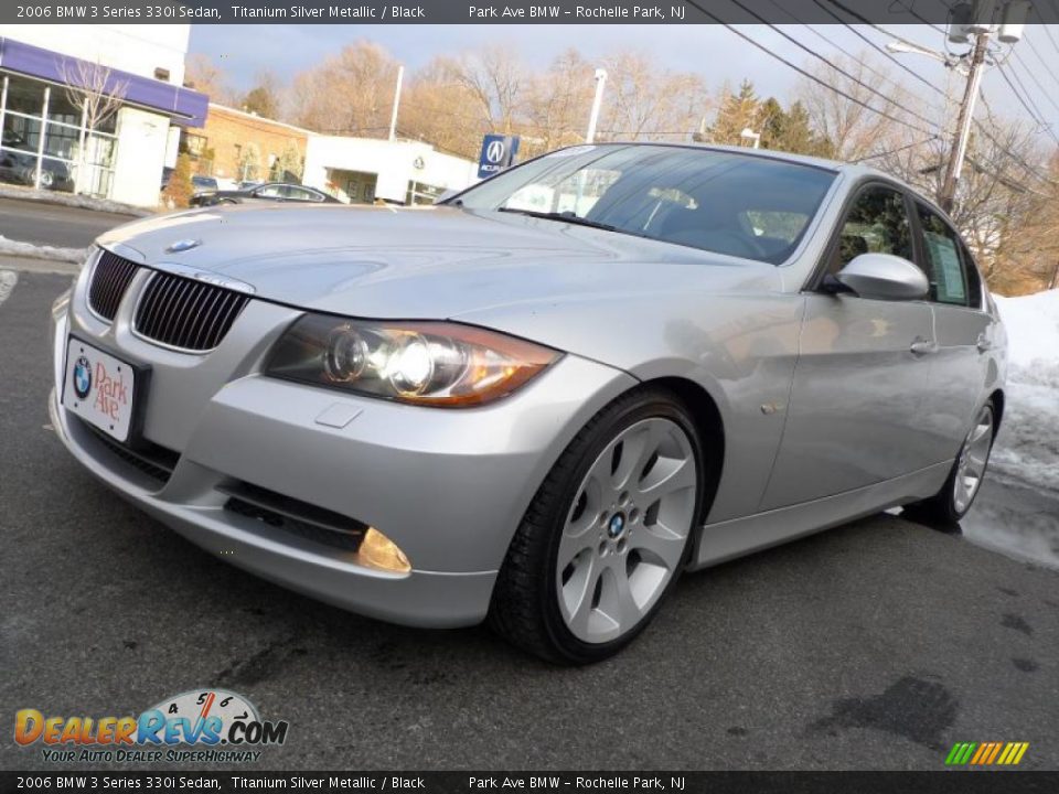 2006 BMW 3 Series 330i Sedan Titanium Silver Metallic / Black Photo #8