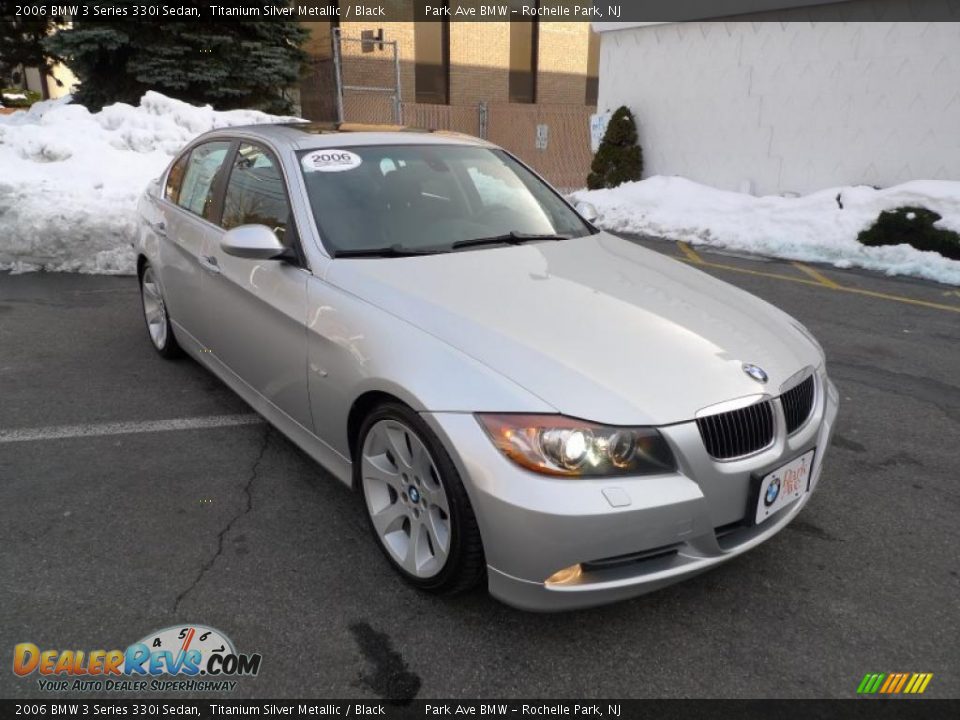 2006 BMW 3 Series 330i Sedan Titanium Silver Metallic / Black Photo #11