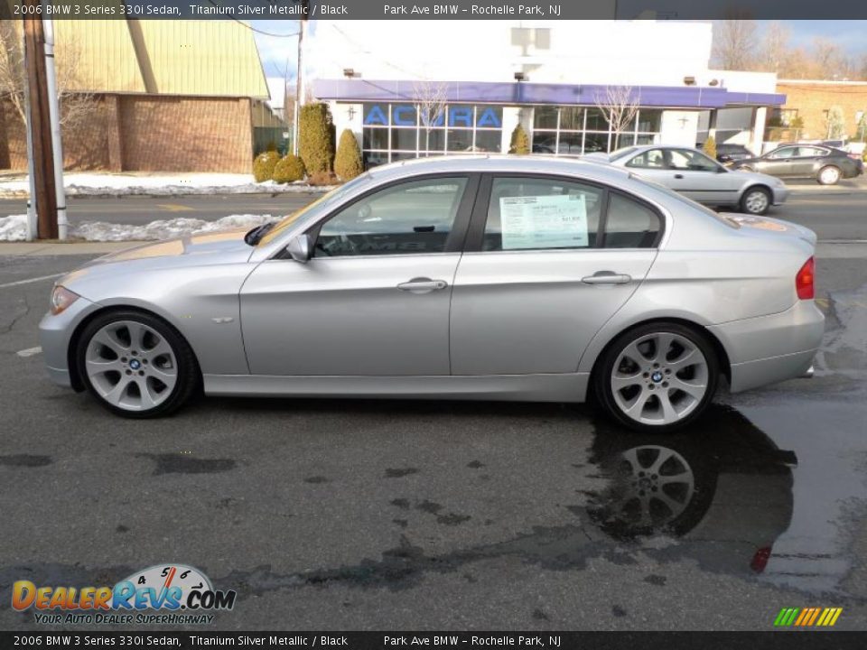 2006 BMW 3 Series 330i Sedan Titanium Silver Metallic / Black Photo #13