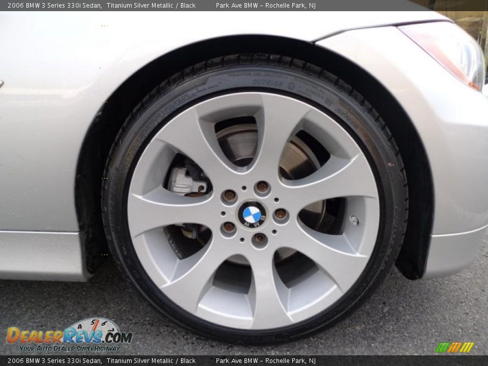 2006 BMW 3 Series 330i Sedan Titanium Silver Metallic / Black Photo #20