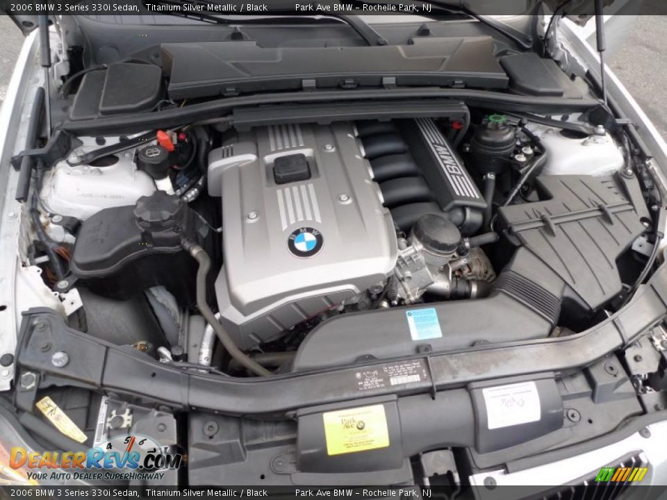 2006 BMW 3 Series 330i Sedan Titanium Silver Metallic / Black Photo #24