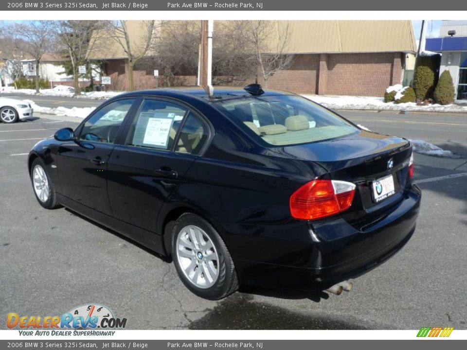 2006 BMW 3 Series 325i Sedan Jet Black / Beige Photo #3