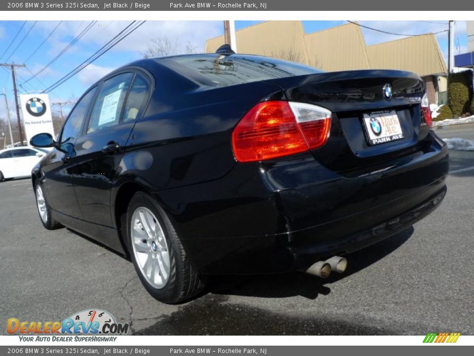 2006 BMW 3 Series 325i Sedan Jet Black / Beige Photo #6