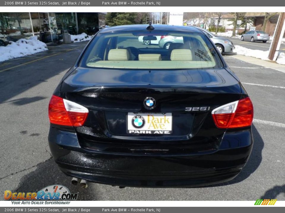 2006 BMW 3 Series 325i Sedan Jet Black / Beige Photo #8