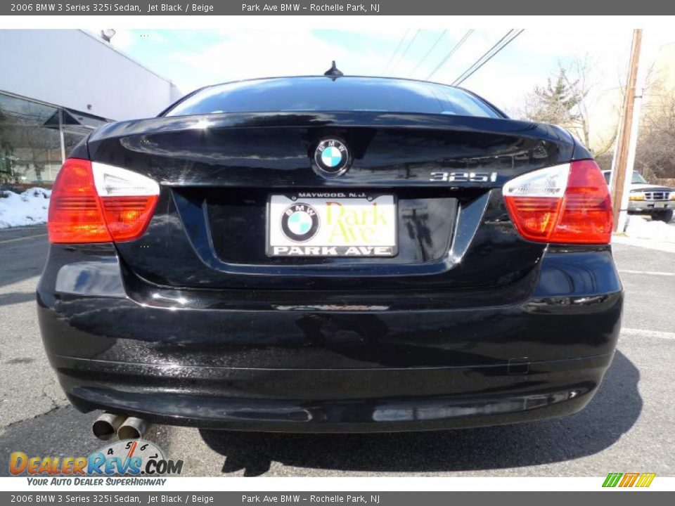 2006 BMW 3 Series 325i Sedan Jet Black / Beige Photo #10