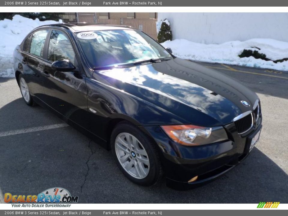 2006 BMW 3 Series 325i Sedan Jet Black / Beige Photo #14