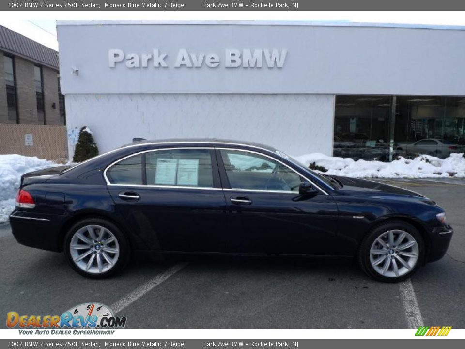 2007 BMW 7 Series 750Li Sedan Monaco Blue Metallic / Beige Photo #1