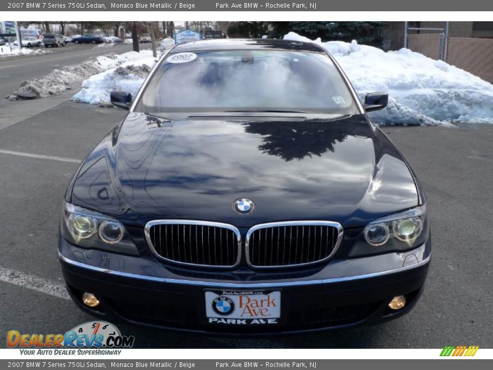 2007 BMW 7 Series 750Li Sedan Monaco Blue Metallic / Beige Photo #11
