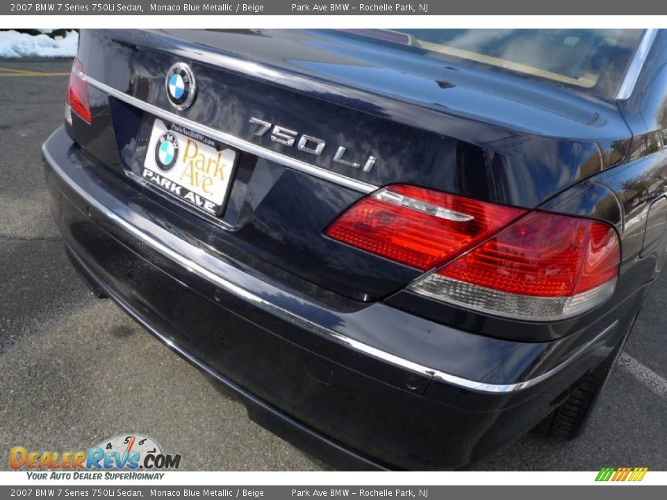 2007 BMW 7 Series 750Li Sedan Monaco Blue Metallic / Beige Photo #12
