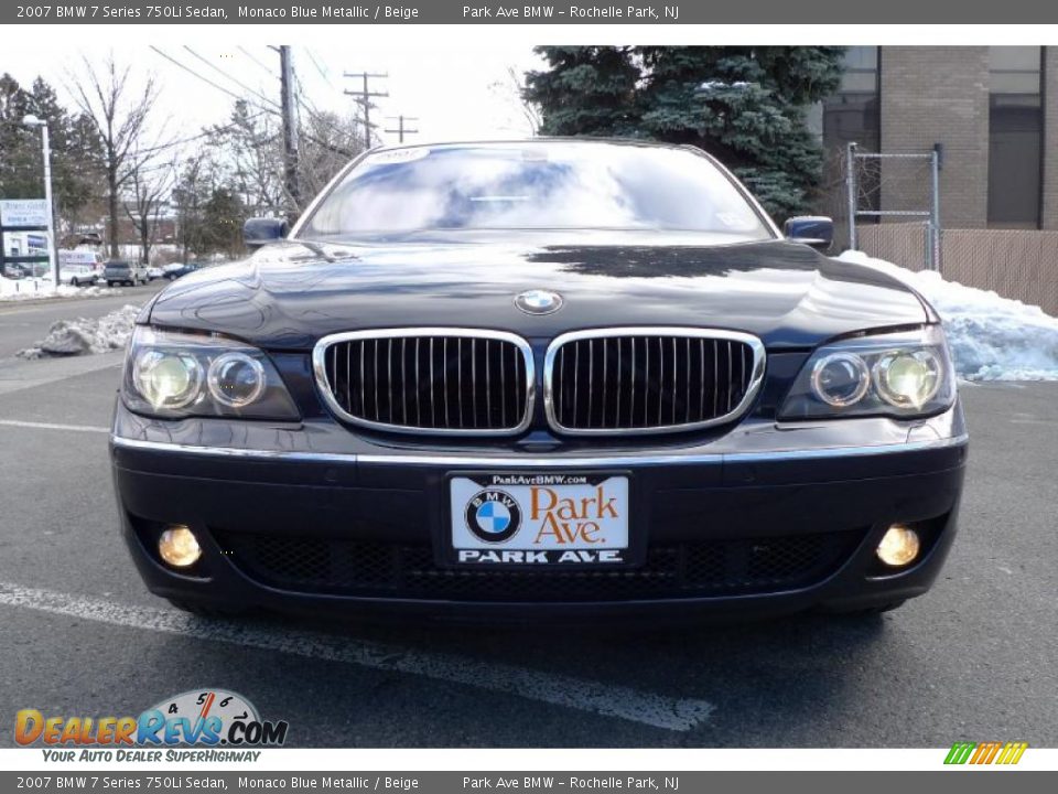2007 BMW 7 Series 750Li Sedan Monaco Blue Metallic / Beige Photo #13