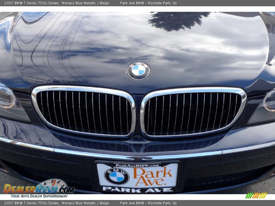 2007 BMW 7 Series 750Li Sedan Monaco Blue Metallic / Beige Photo #15