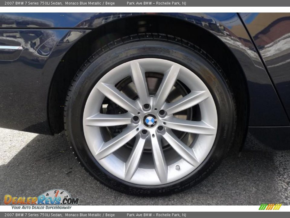 2007 BMW 7 Series 750Li Sedan Monaco Blue Metallic / Beige Photo #19
