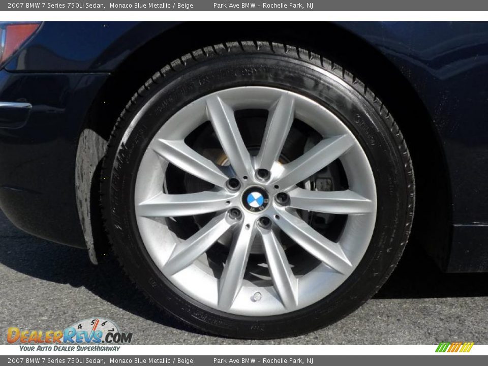2007 BMW 7 Series 750Li Sedan Monaco Blue Metallic / Beige Photo #21