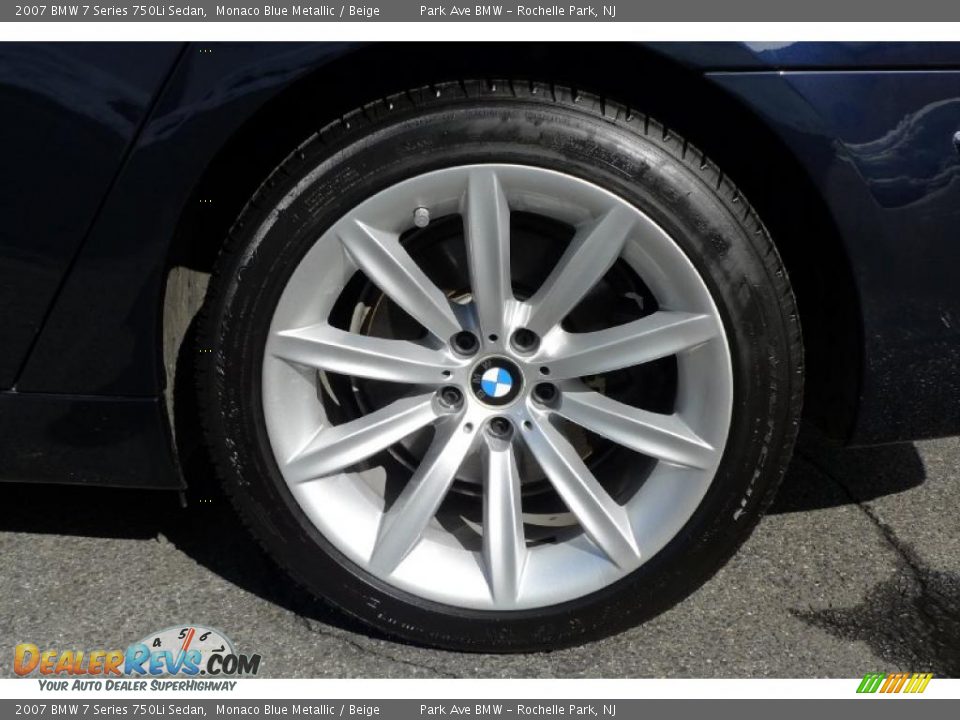2007 BMW 7 Series 750Li Sedan Monaco Blue Metallic / Beige Photo #22
