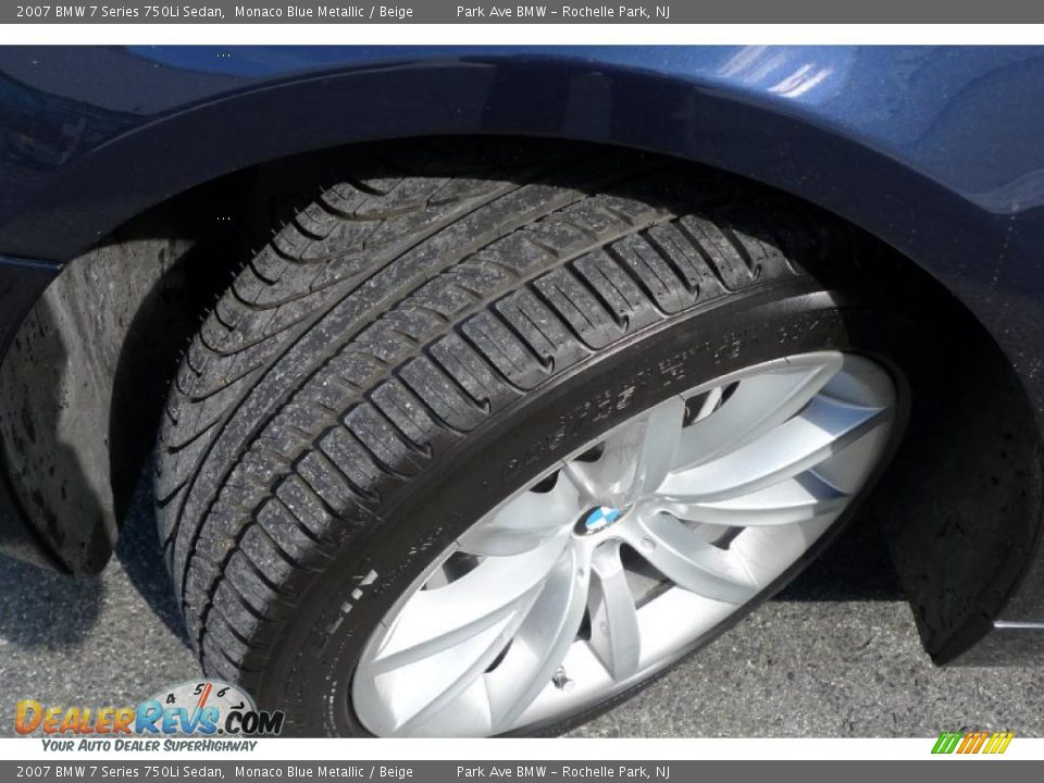 2007 BMW 7 Series 750Li Sedan Monaco Blue Metallic / Beige Photo #23