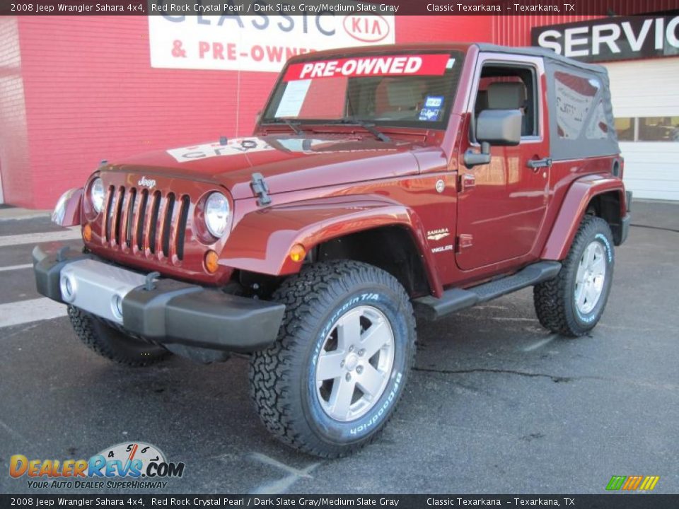 2008 Jeep Wrangler Sahara 4x4 Red Rock Crystal Pearl / Dark Slate Gray/Medium Slate Gray Photo #1