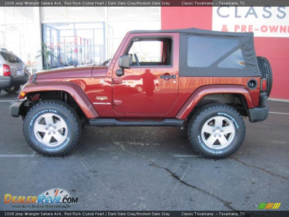 2008 Jeep Wrangler Sahara 4x4 Red Rock Crystal Pearl / Dark Slate Gray/Medium Slate Gray Photo #3