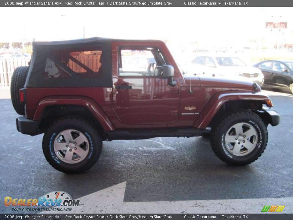 2008 Jeep Wrangler Sahara 4x4 Red Rock Crystal Pearl / Dark Slate Gray/Medium Slate Gray Photo #4