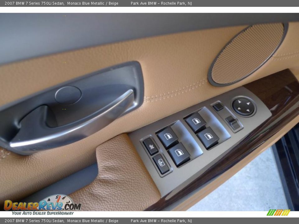 2007 BMW 7 Series 750Li Sedan Monaco Blue Metallic / Beige Photo #30