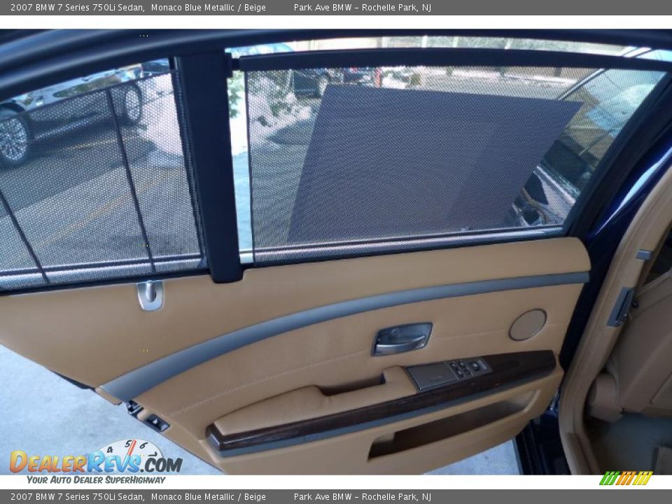 2007 BMW 7 Series 750Li Sedan Monaco Blue Metallic / Beige Photo #34