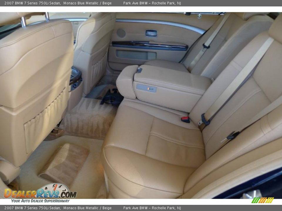 2007 BMW 7 Series 750Li Sedan Monaco Blue Metallic / Beige Photo #36