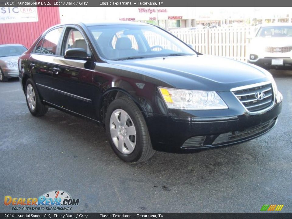 2010 Hyundai Sonata GLS Ebony Black / Gray Photo #2