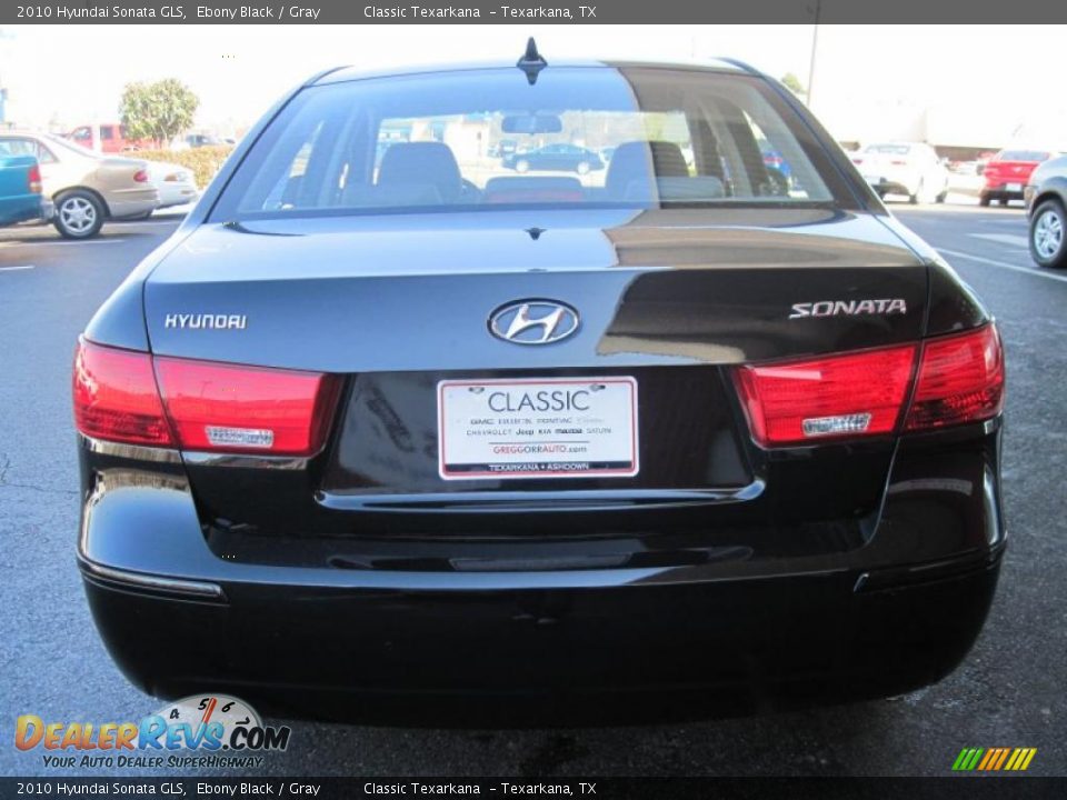 2010 Hyundai Sonata GLS Ebony Black / Gray Photo #6