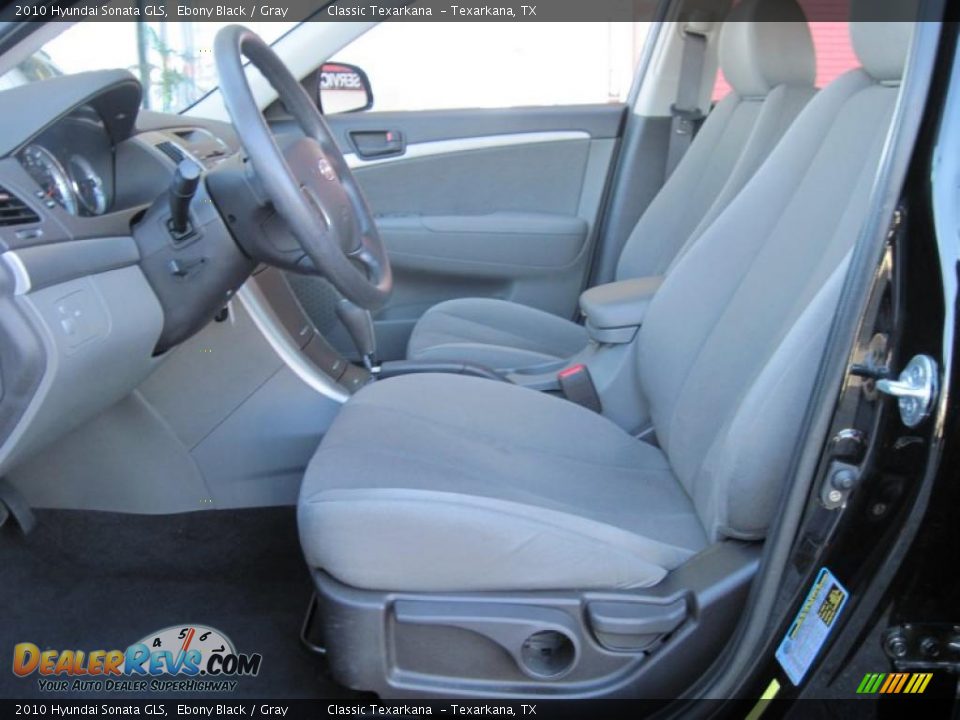 2010 Hyundai Sonata GLS Ebony Black / Gray Photo #9