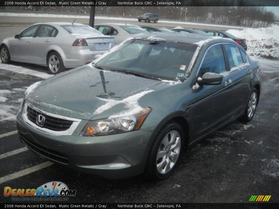 2008 Honda Accord EX Sedan Mystic Green Metallic / Gray Photo #13