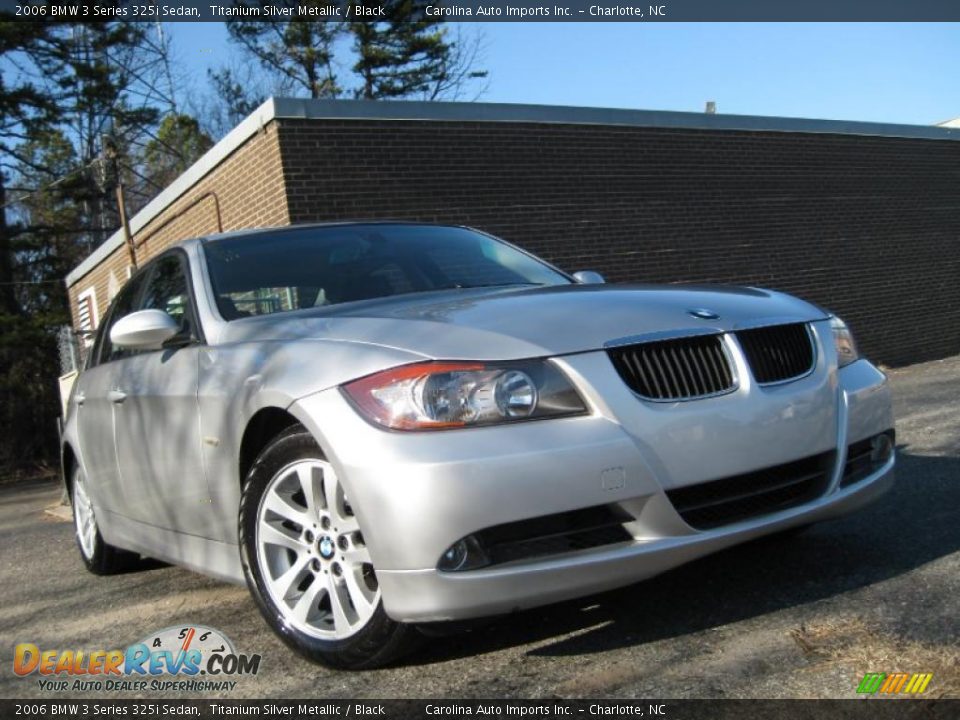 2006 BMW 3 Series 325i Sedan Titanium Silver Metallic / Black Photo #2