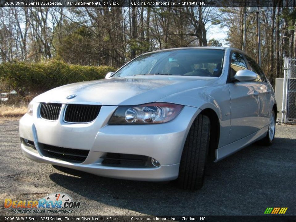 2006 BMW 3 Series 325i Sedan Titanium Silver Metallic / Black Photo #4